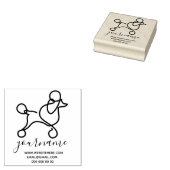Poodle-schattehond Rubberstempel (Gestempeld)