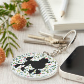 Poodle Silhouet  Sleutelhanger (Voorkant Rechts)