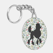Poodle Silhouet  Sleutelhanger (Voorkant Links)