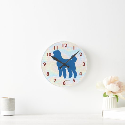 Poodle Silhouette Art Wall klok (Huis)