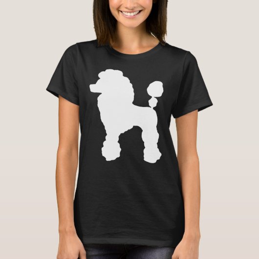 poodle silhouette hondenrassen poodle outfit t-shirt (Voorkant)