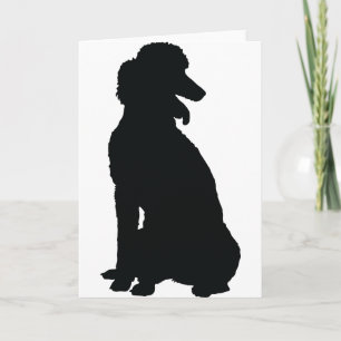 Poodle Silhouette Kaart