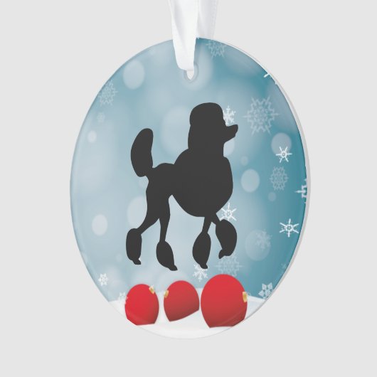 Poodle Silhouette Ornament (voorkant)