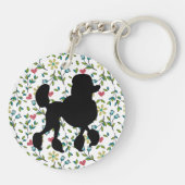 Poodle Silhouette Sleutelhanger (Achterkant)