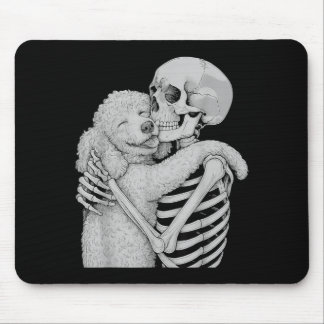 Poodle Skelet Knuffel Halloween Hondenliefhebber Muismat