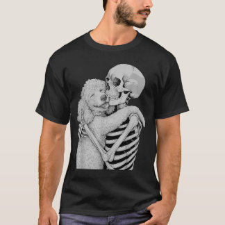Poodle Skelet Knuffel Halloween Hondenliefhebber T-shirt