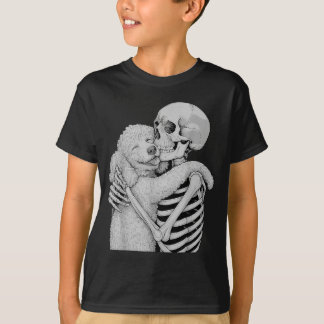 Poodle Skelet Knuffel Halloween Hondenliefhebber T-shirt