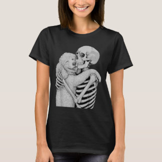 Poodle Skelet Knuffel Halloween Hondenliefhebber T-shirt