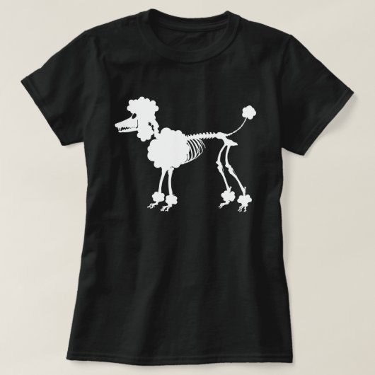 Poodle Skelet T-Shirt (Design voorkant)