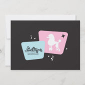 Poodle Skirt 1950: uitnodiging van de partij (Achterkant)