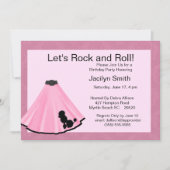 Poodle Skirt Birthday Party Invitations Kaart (Voorkant)