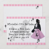 Poodle Skirt Fun Kaart (Voorkant / Achterkant)