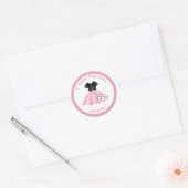 Poodle Skirt I Heart de 50-inch Ronde Sticker (Envelop)