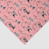 Poodle Skirt Retro Dogs Pink and Black 50s Pattern Tissuepapier (Detail)
