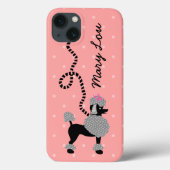 Poodle Skirt Retro Pink en Black 50s Persoonlijk Case-Mate iPhone Case (Achterkant)
