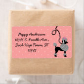 Poodle Skirt Retro Pink en Black 50s Persoonlijk Etiket (Insitu)