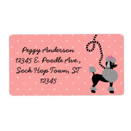 Poodle Skirt Retro Pink en Black 50s Persoonlijk Etiket