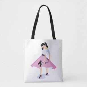 Poodle Skirt Tote Bag
