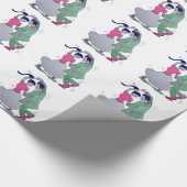 Poodle skirt zadelschoenen cadeaupapier (Hoek)