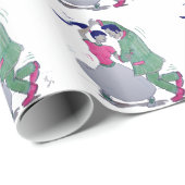 Poodle skirt zadelschoenen cadeaupapier (Rol Hoek)