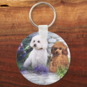 Poodle Sleutelhanger Hydrangeas (Voorkant)