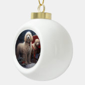 Poodle Sneeuw Slede Kerst Decoratie (Rechts)