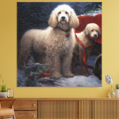 Poodle Sneeuw Slede Kerst Decoratie (Insitu (Woonkamer))
