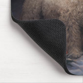 Poodle Sneeuw Slede Kerst Decoratie Muismat (Hoek)