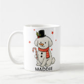 Poodle Snowman Christmas Dog Koffiemok (Links)