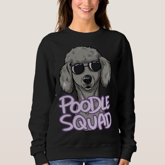 Poodle Squad Zilver Trui (Voorkant)