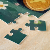 Poodle St. Patrick's Day Elegante GeluksHond Legpuzzel (Zijkant)