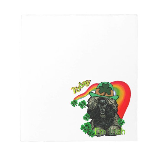 Poodle St. Patrick's Day Notitieblok (Voorkant)