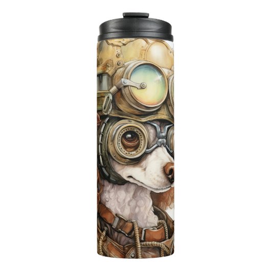 Poodle Steampunk Dog Thermosbeker (Voorkant)