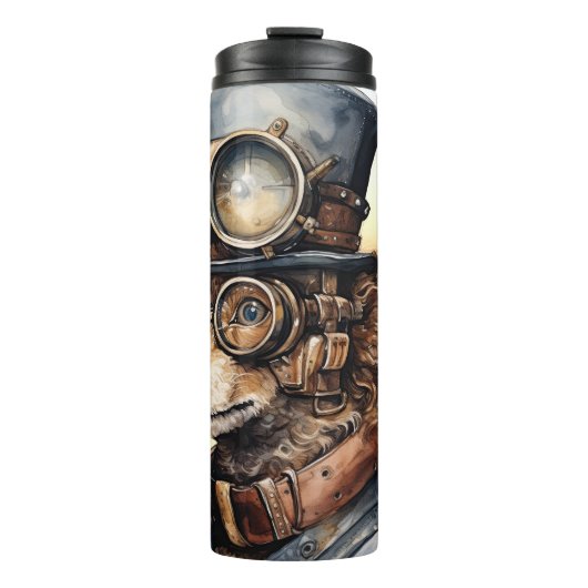 Poodle Steampunk Dog Thermosbeker (Voorkant)