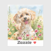 Poodle Sticker – Watercolor Design (Vel)