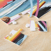 Poodle surfen legpuzzel (Zijkant)