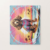 Poodle surfen legpuzzel (Verticaal)