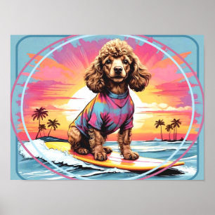 Poodle surfen poster