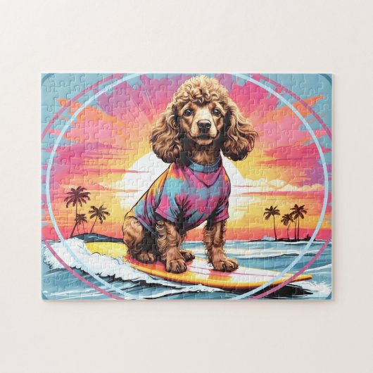Poodle Surfing Legpuzzel (Horizontaal)
