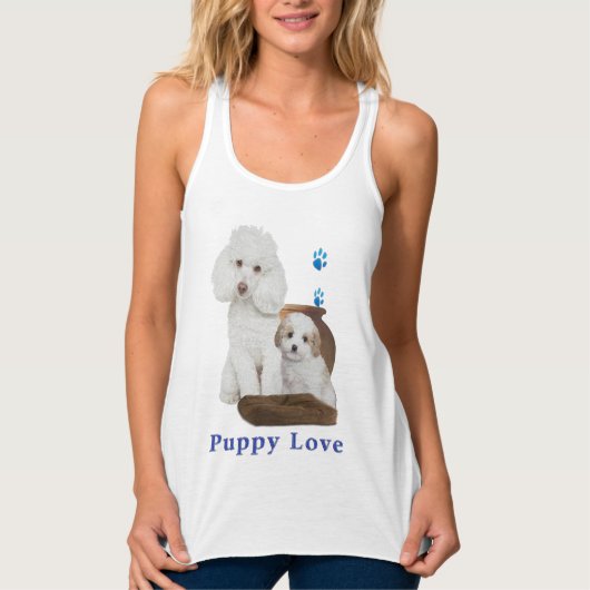 poodle-t-shirts tanktop (Voorkant)