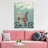 Poodle Tandem Canvas Afdruk (Insitu (Woonkamer))