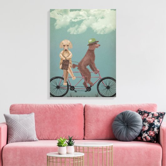 Poodle Tandem Canvas Afdruk (Insitu (Woonkamer))