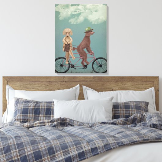 Poodle Tandem Canvas Afdruk (Insitu (Slaapkamer))