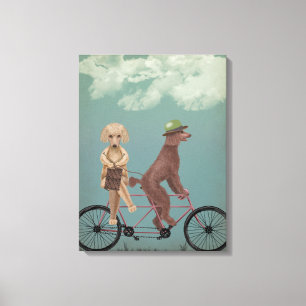 Poodle Tandem Canvas Afdruk