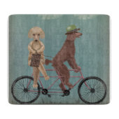 Poodle Tandem Snijplank (Voorkant)