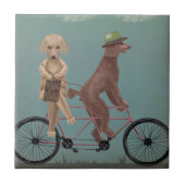 Poodle Tandem Tegeltje (Voorkant)