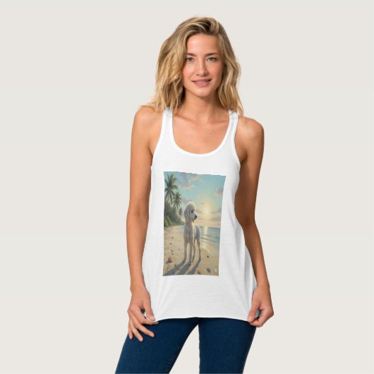 poodle tank top on the beach (Volledige Voorkant)