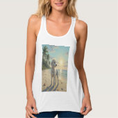 poodle tank top on the beach (Voorkant)