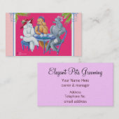 Poodle Tea Party Visitekaartje (Voorkant / Achterkant)