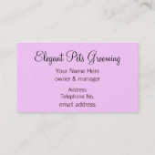 Poodle Tea Party Visitekaartje (Achterkant)